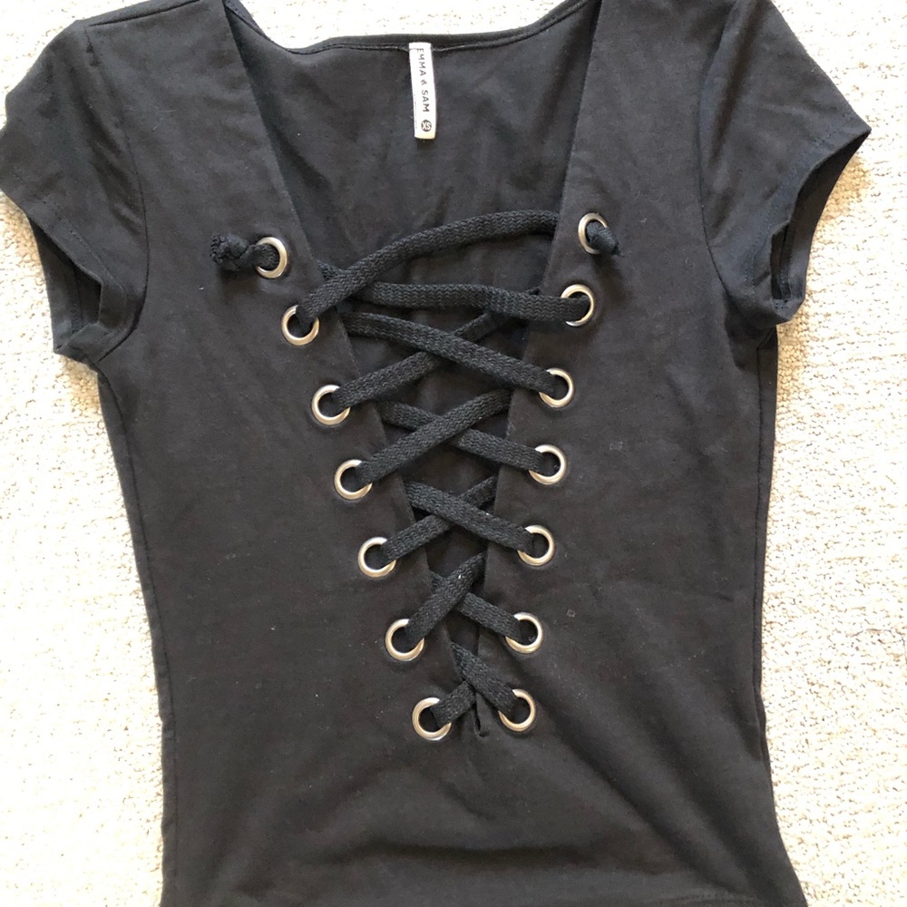 LF lace up top
